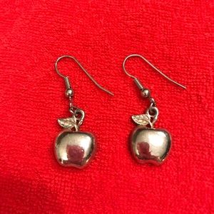 ***VINTAGE*** Sterling Silver Apple Earrings